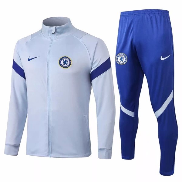 Chandal Chelsea 2020/21 Gris Claro Azul